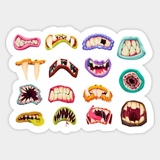 Monsters Scary Mouth Set Sticker